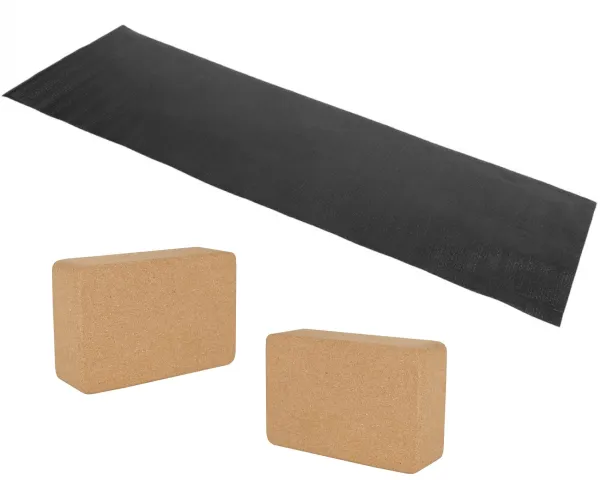 Odin Paketangebot Yogamatte + 2 Kork-Yogablöcke